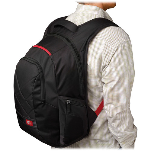Case Logic 16" Laptop Backpack (Black with Red Straps)