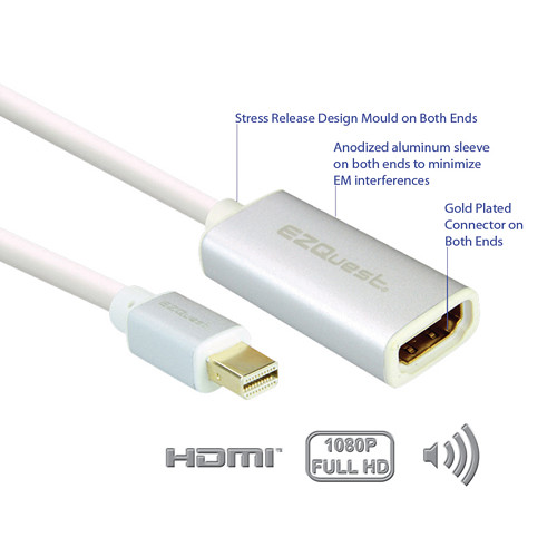 EZQuest Alu Mini DisplayPort to HDMI Adapter