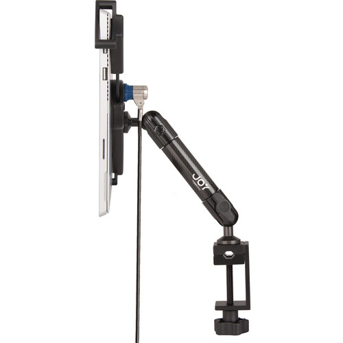 The Joy Factory LockDown Universal C-Clamp Carbon Fiber Mount with Key Lock for 10-13" Tablets