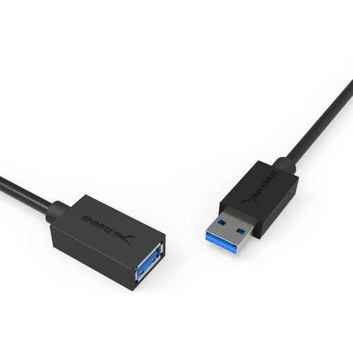 Sabrent USB 3.1 Gen 1 Type-A Male to Type-A Female Extension Cable (3', Black)