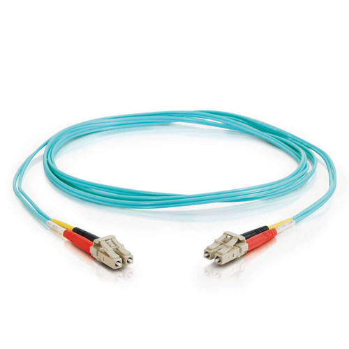 C2G LC Male to LC Male 10GB 50/125 Fiber Optic Cable OM3 (23', Aqua)