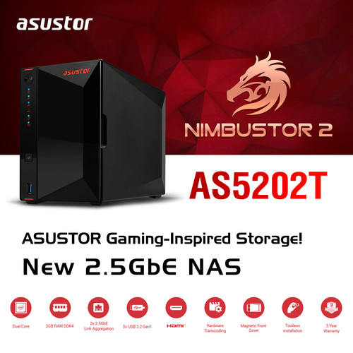 Asustor AS5202T 2-Bay NAS Enclosure