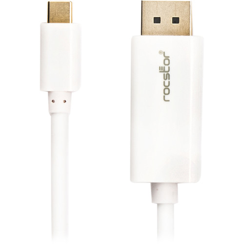 Rocstor USB Type-C to DisplayPort Cable (3', White)