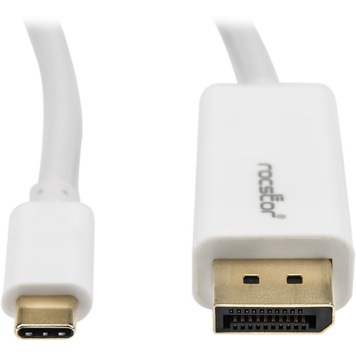 Rocstor USB Type-C to DisplayPort Cable (3', White)