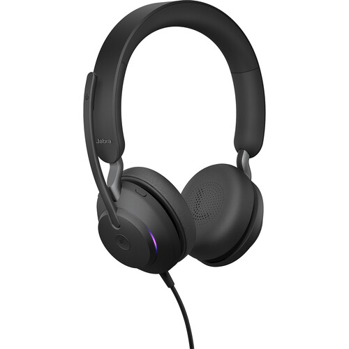 Jabra Evolve2 40 Stereo Wired On-Ear Headset (Microsoft Teams, USB Type-A, Black)