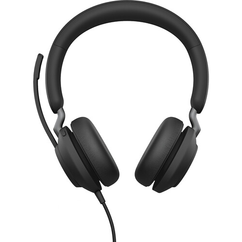 Jabra Evolve2 40 Stereo Wired On-Ear Headset (Microsoft Teams, USB Type-A, Black)
