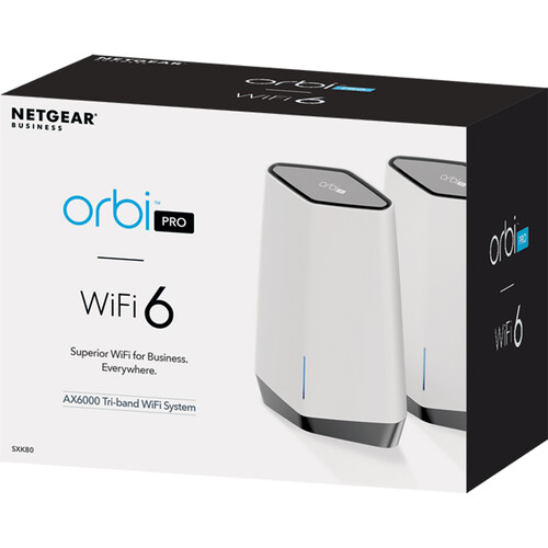 Netgear Orbi Pro AX6000 Wireless Tri-Band Gigabit Mesh Wi-Fi System (2-Pack)