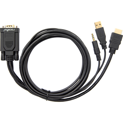 Rocstor HDMI Male to VGA Male Cable (6', Black)