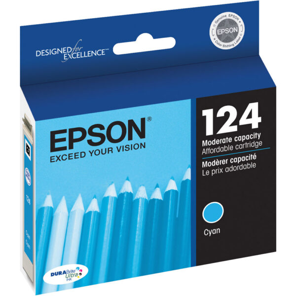 Epson 124 Moderate-Capacity Cyan Ink Cartridge