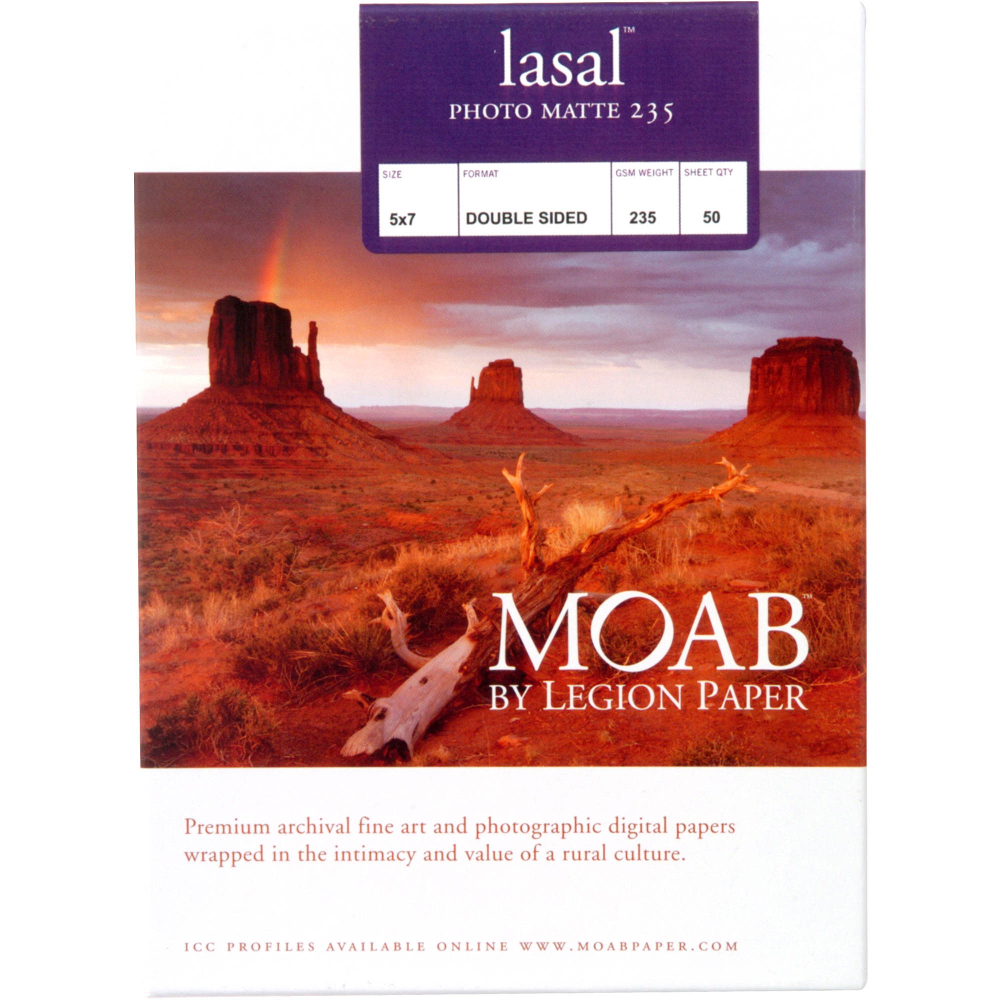 Moab Lasal Photo Matte 235 (5 x 7", 50 Sheets)