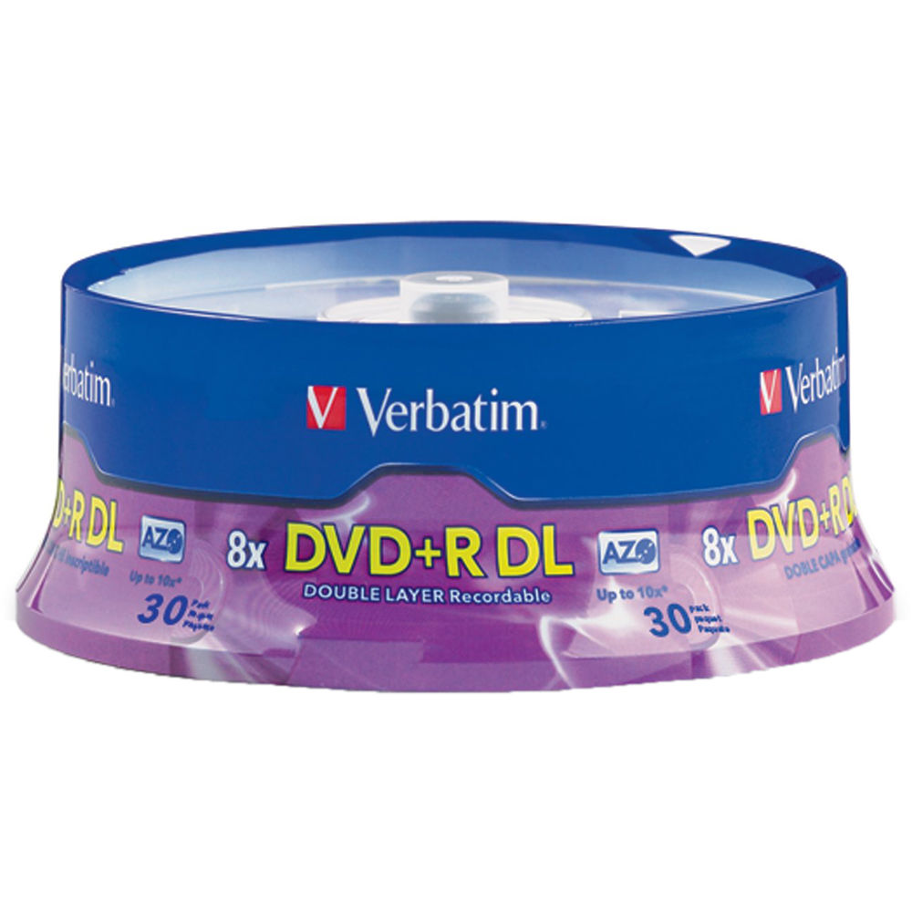 Verbatim DVD+R Double Layer 8.5GB 8x Recordable Disc (Spindle Pack of 30)
