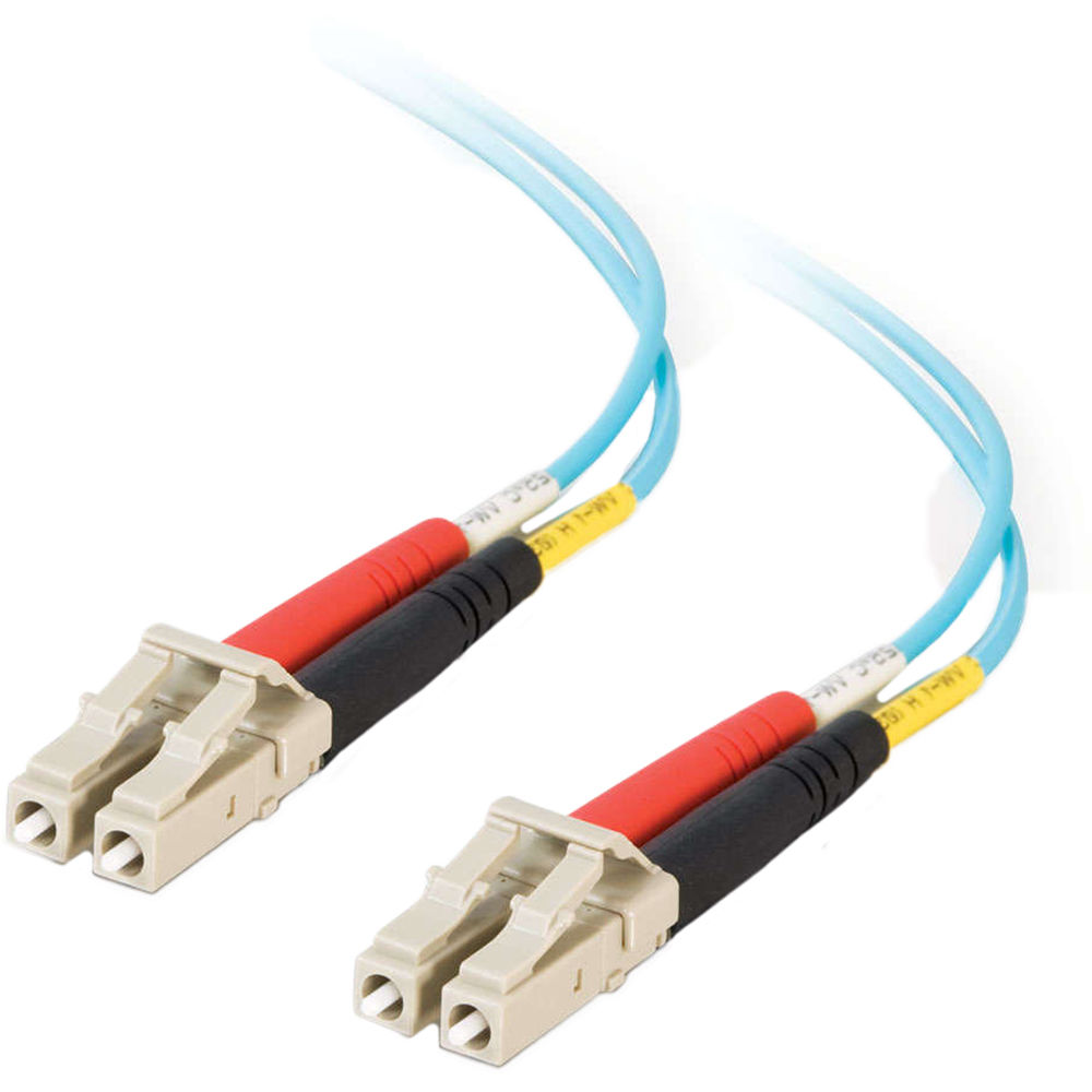 C2G LC Male to LC Male 10GB 50/125 Fiber Optic Cable OM3 (23', Aqua)