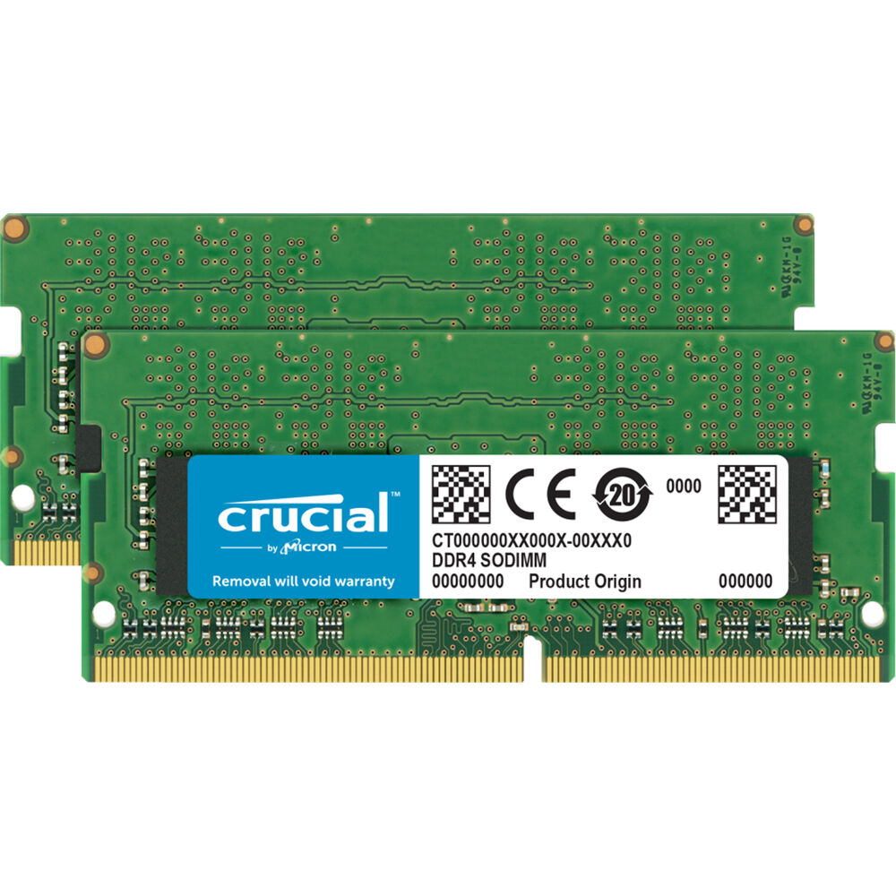 Crucial 64GB DDR4 3200 MHz SO-DIMM Memory Kit (2 x 32GB)