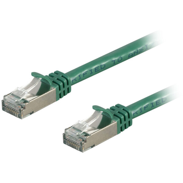 Monoprice Entegrade Cat7 S/FTP Double-Shielded Ethernet Patch Cable (7', Green)