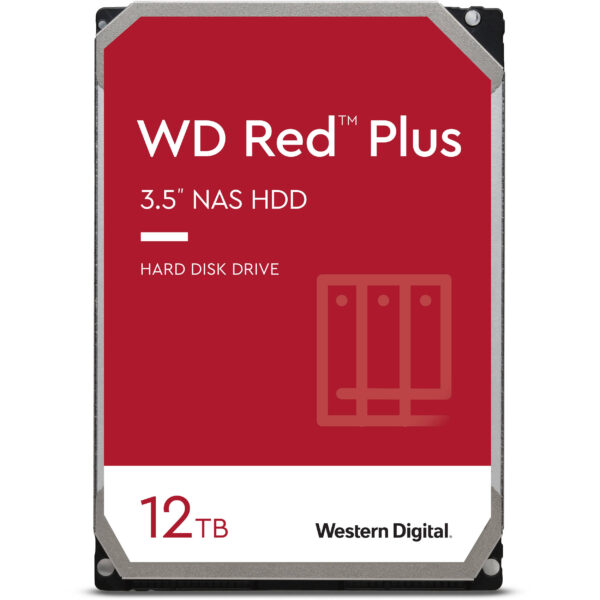 WD 12TB Red Plus 7200 rpm SATA III 3.5" Internal NAS HDD (CMR)